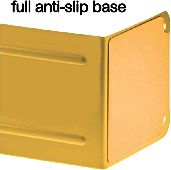 Acrimet Premium Metal Bookends (Heavy Duty) (Yellow Color) (1 Pair) - Image 2