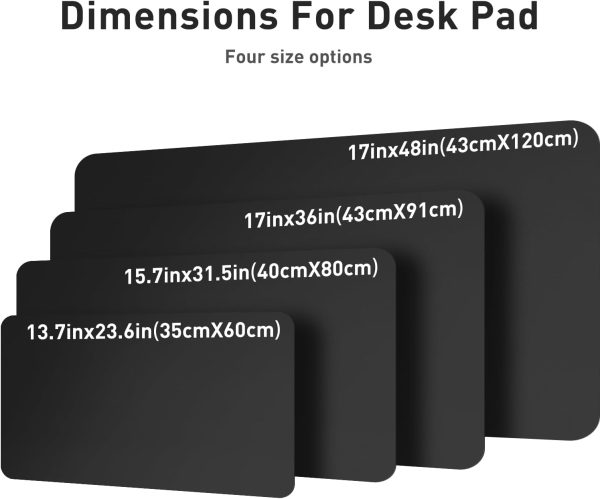 Aothia Leather Desk Pad Protector,Mouse Pad,Office Desk Mat, Non-Slip PU Leather Desk Blotter,Laptop Desk Pad,Waterproof Desk Writing Pad for Office and Home (Black,31.5" x 15.7") - Image 8
