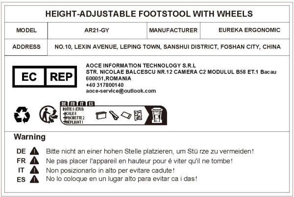 EUREKA ERGONOMIC Height Adjustable Foot Stool,19x18'' Large Seat Under Desk Footrest,Swivel Rolling Chair W Sturdy Wheels,Ottoman Stool Simple Meeting Chair for Home Office,Grey - Image 10