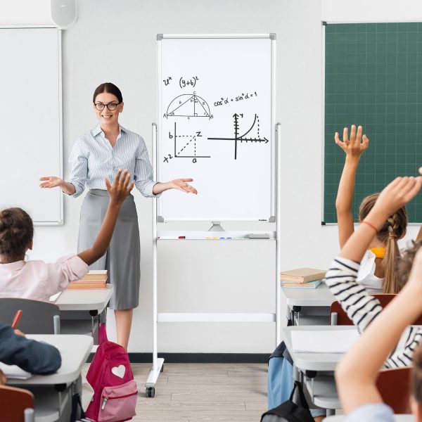 Mobile Dry Erase Board on Wheels - TANKEE 40 x 24 Magnetic Double Sided Whiteboard Easel, Large Reversible Rolling White Board with Aluminum Frame Standing for Office, Home, Classroom - Image 7